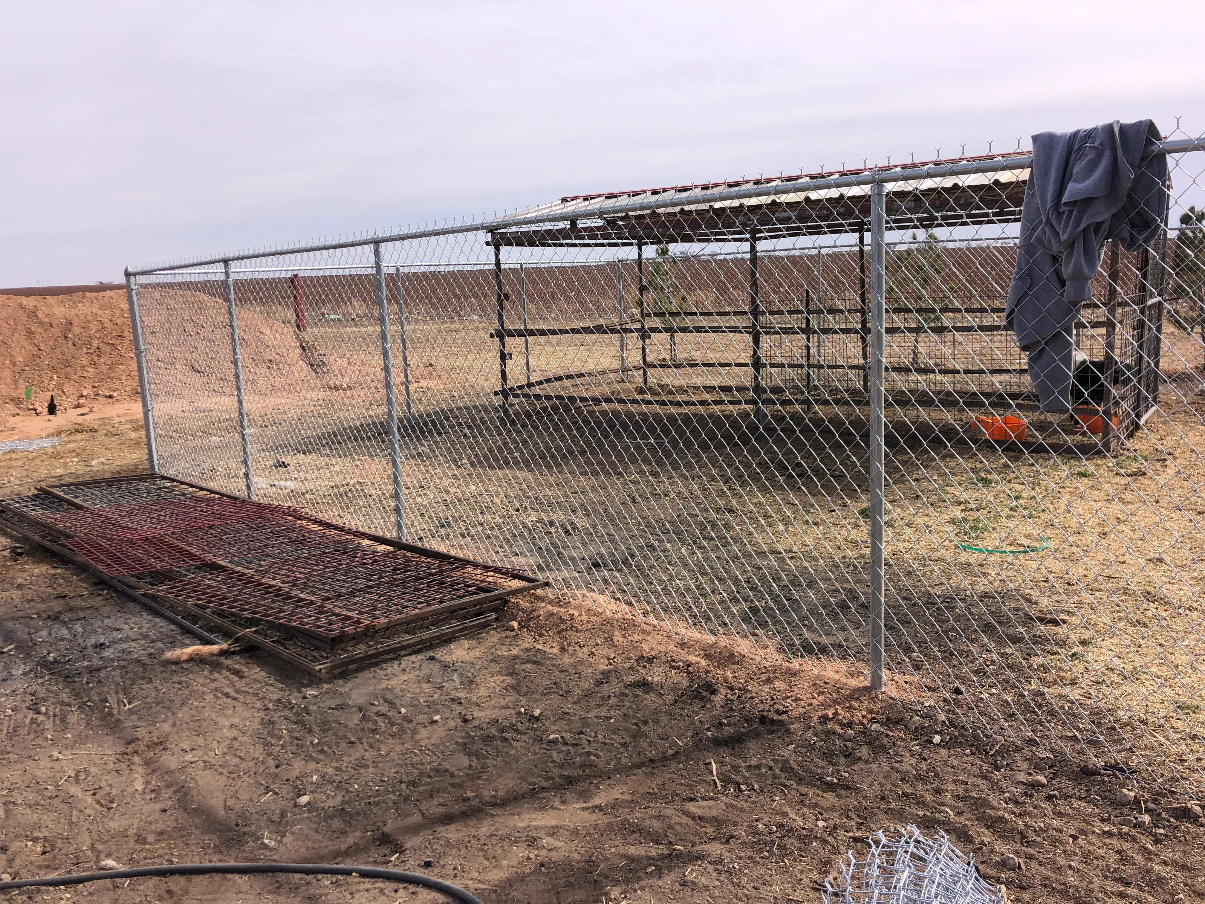 Chainlink fence enclosure