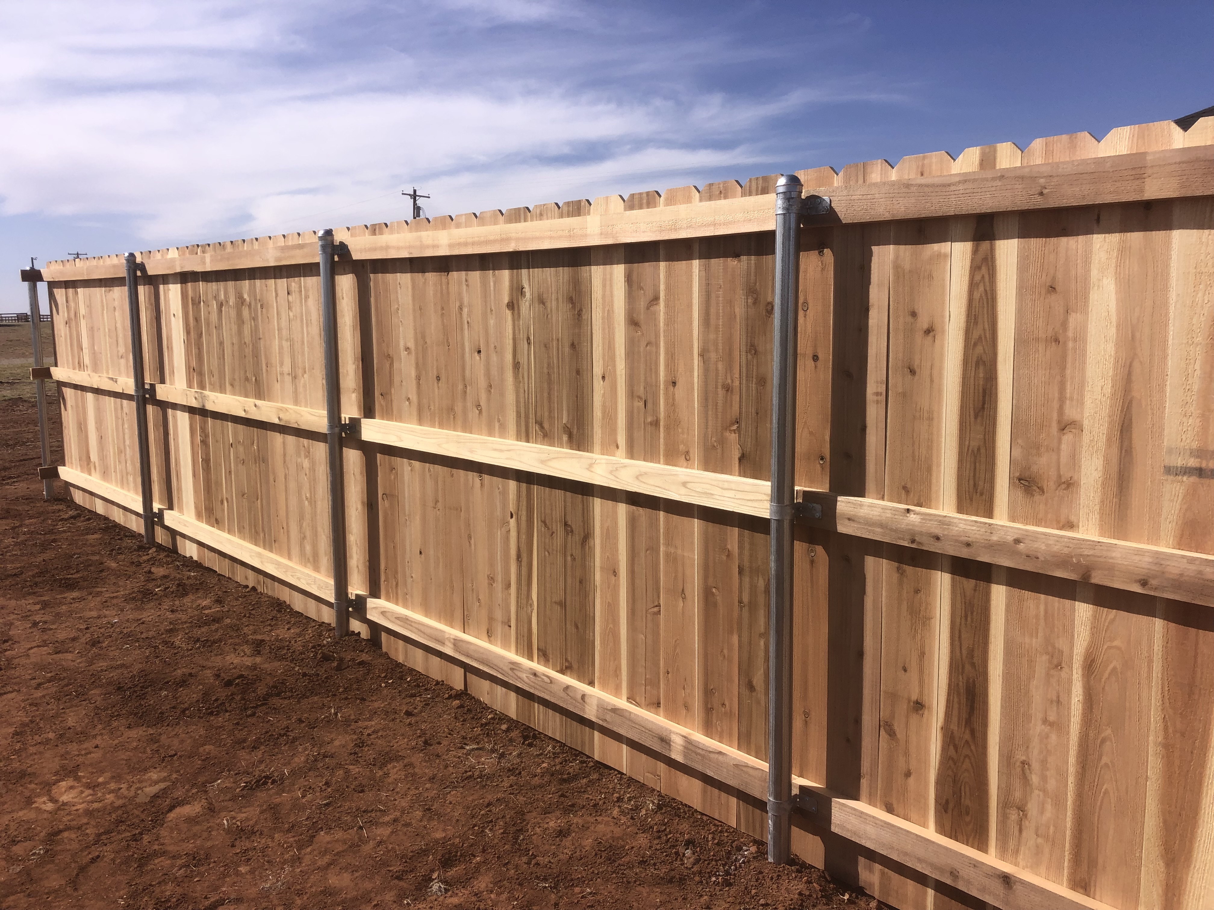 7-ft Cedar Fence - dog ear