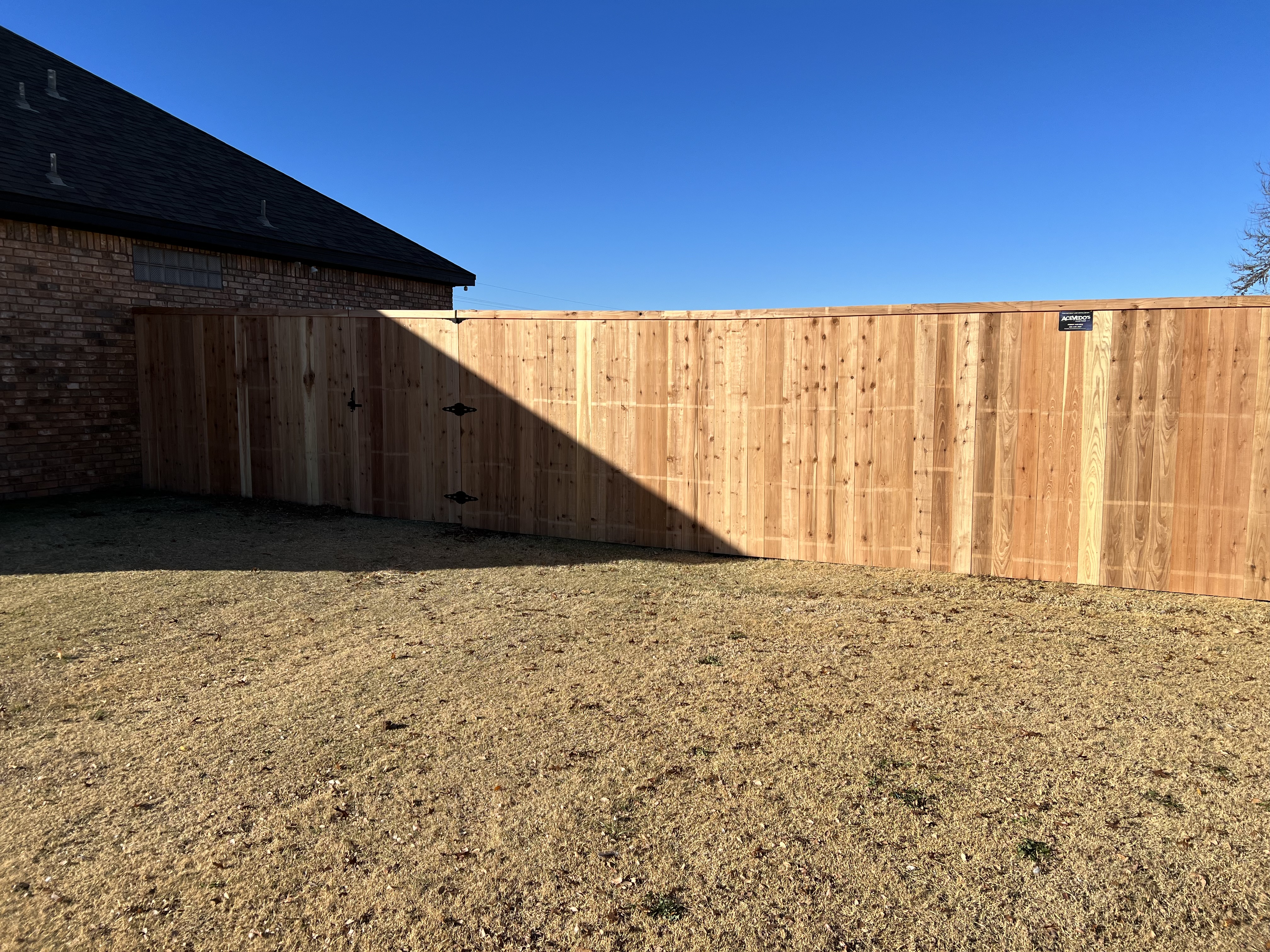 7-ft cedar fence