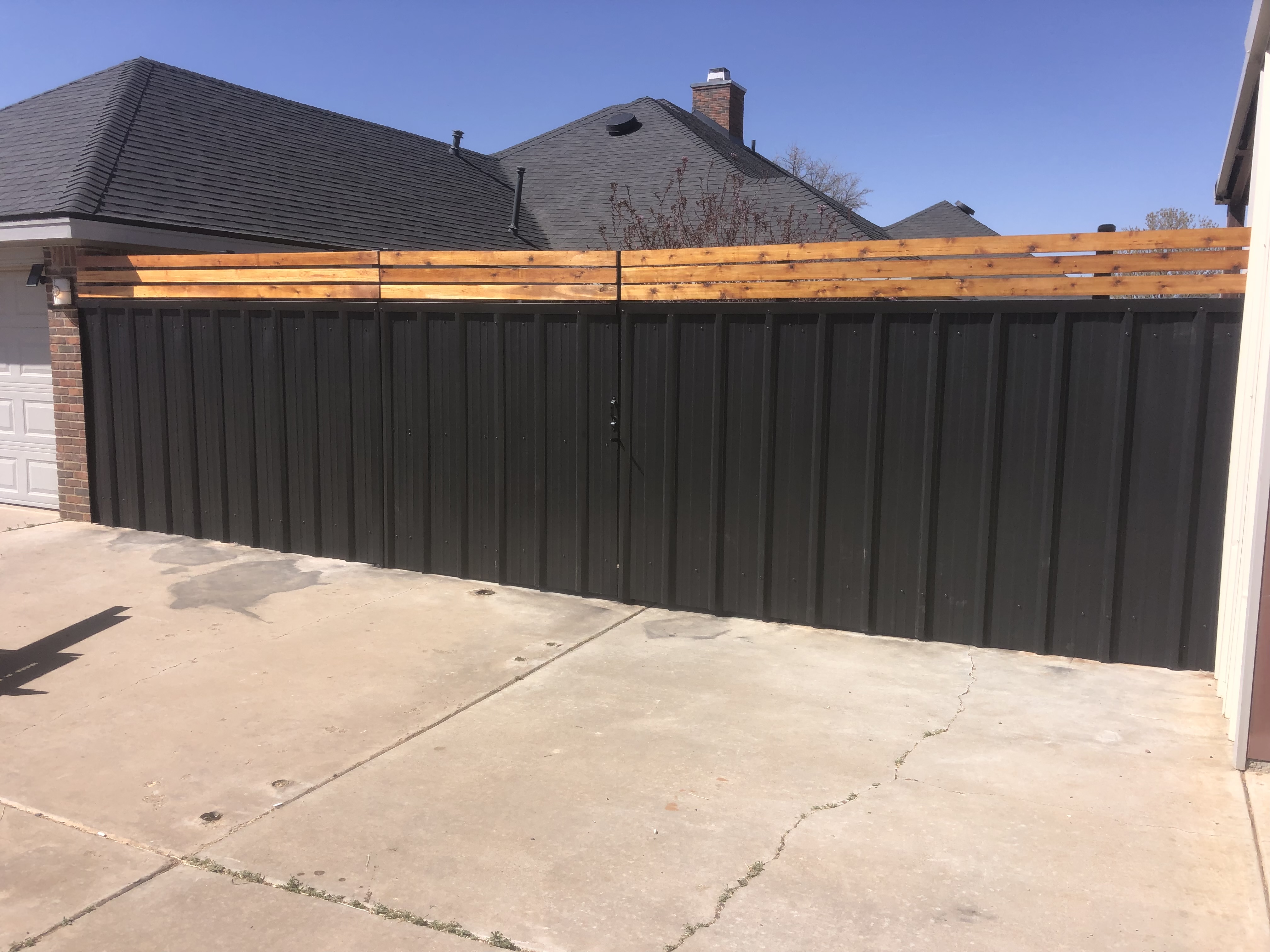 Metal-Wood Hybrid Fence