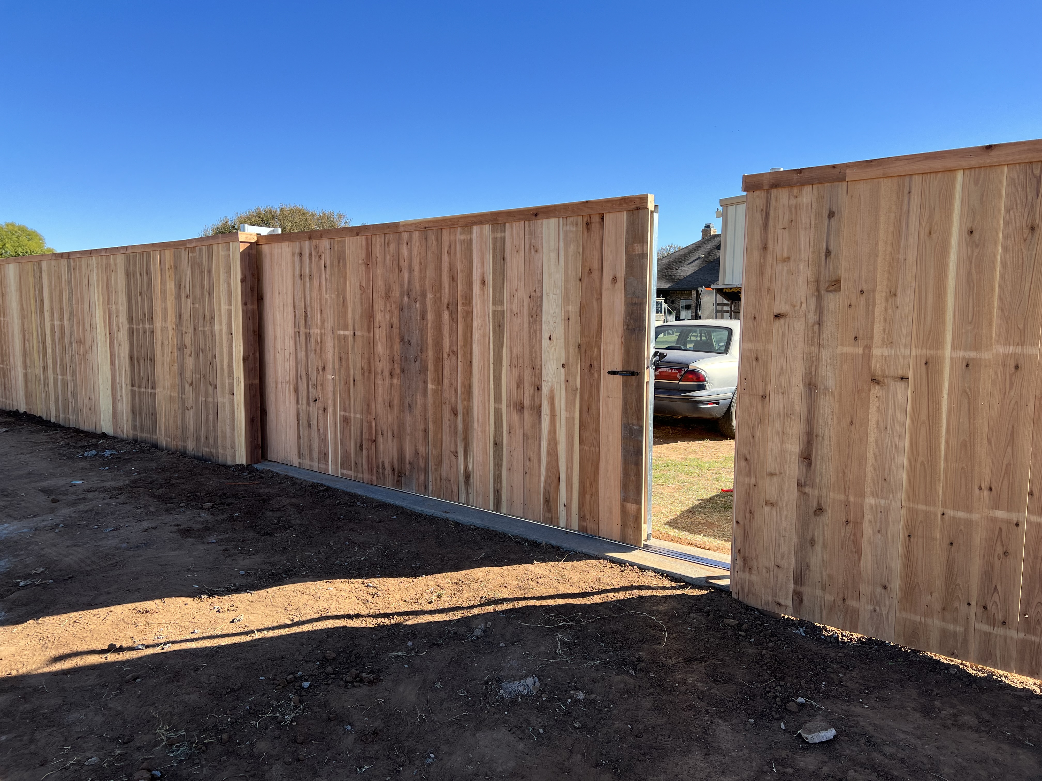 Custom 18-ft decorative slider for backyard