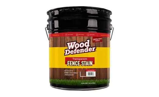 Transparent cedar fence stain example on wood planks with natural grain and durable outdoor finish, ideal for Lubbock and DFW climates.